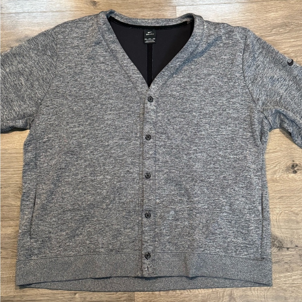 Nike Gray Golf Cardigan Sweater - Men's